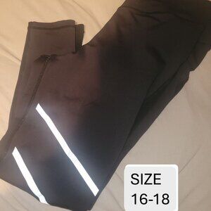 ZYIA Active Black Mesh Reflective Light N Tight Hi-Rise 7/8 Legging Size 16-18